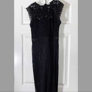 Bisou Bisou Michelle Bobhat Black Lace Dress size 4